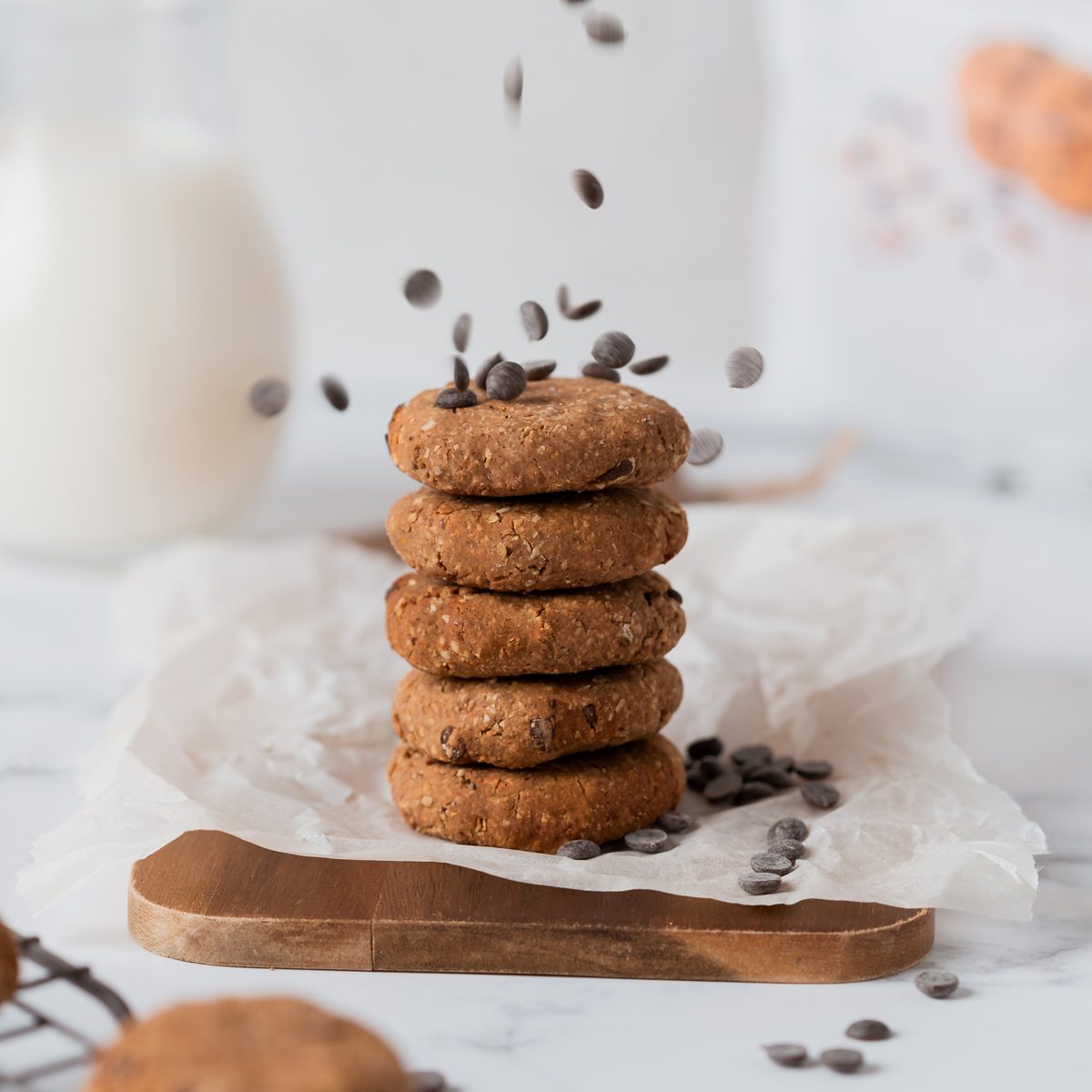 Preparado para bolachas com pepitas de chocolate